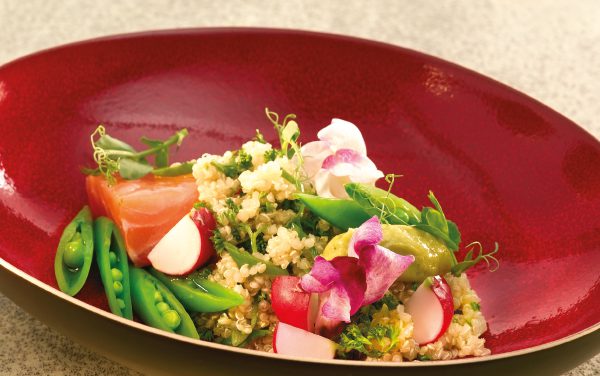Salade de quinoa et saumon fumé