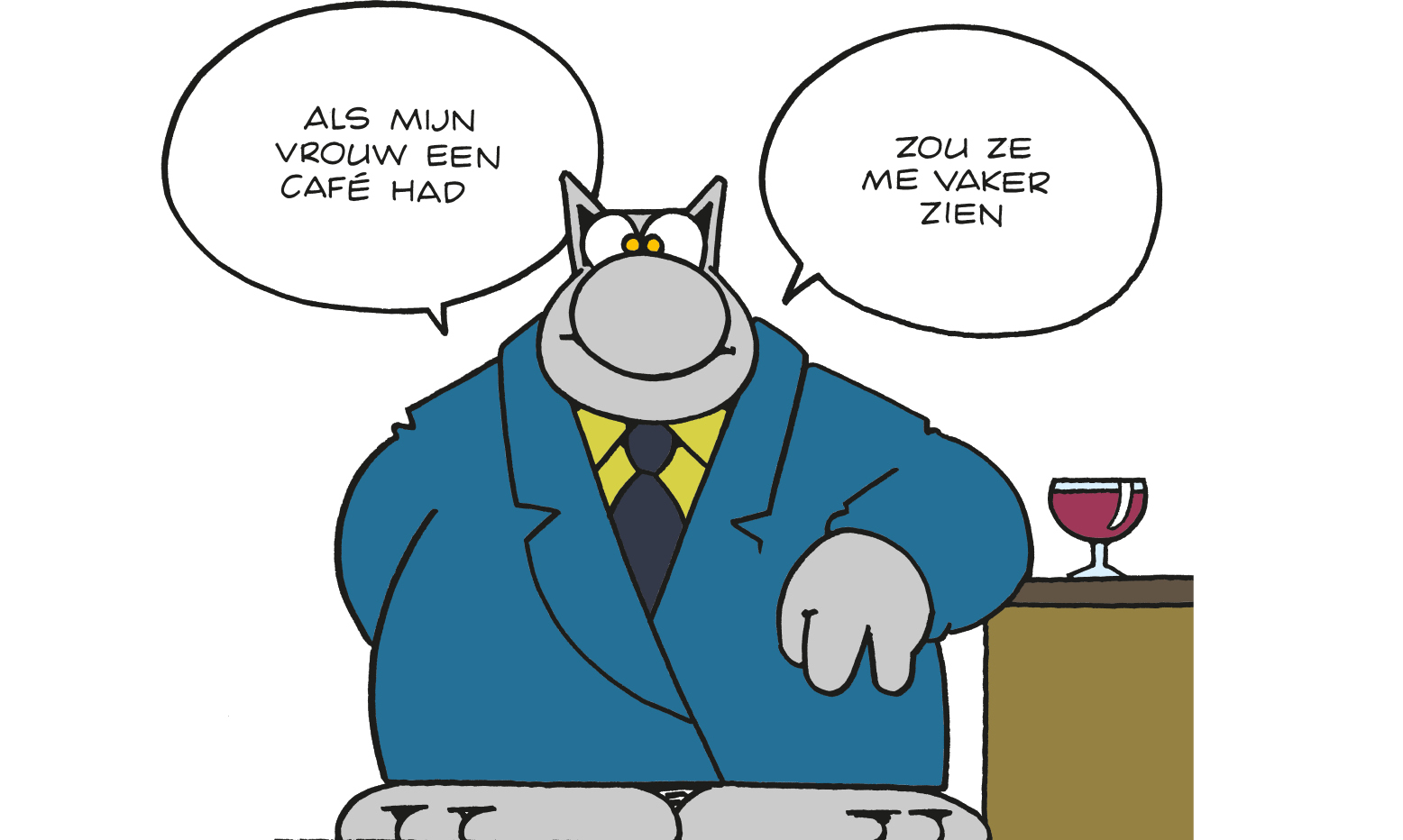 De Kat drinkt Bordeaux …en wat als we een glas met hem namen?
