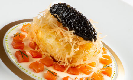 Œuf de ferme croquant et caviar